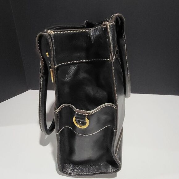 Franklin Covey Brown Leather Briefcase / Tote Work Bag - Picture 4 of 8